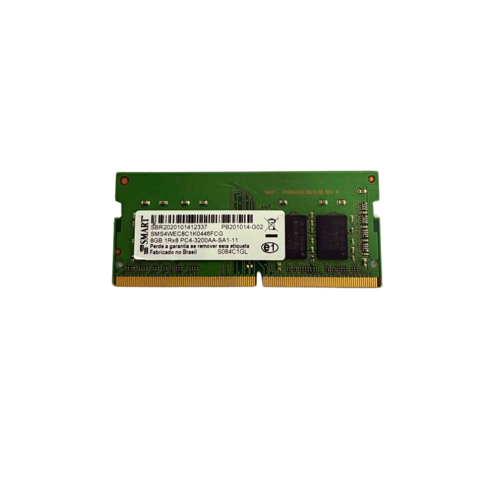 Memória Ram para Notebook 8GB DDR4 3200MHz Smart, Original Notebooks Lenovo - Seminova usado
