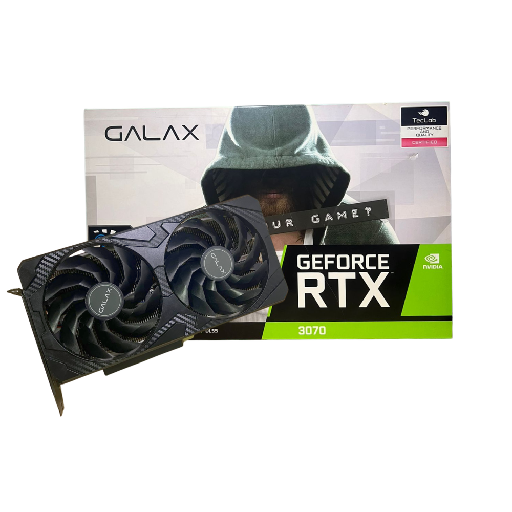 Placa de Vídeo Nvida Geforce Galax RTX 3070 1-Click OC 8GB, GDDR6, 256 Bits - Usada usado