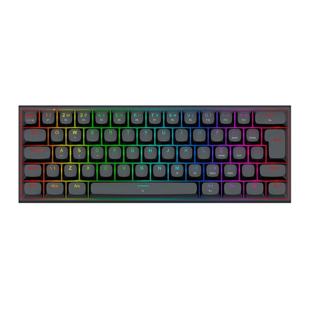 Teclado Gamer Magnético Redragon Fidd, RGB, 8K Hz, Switch Pink, 60%, ABNT2, Preto - K683-RGB PT