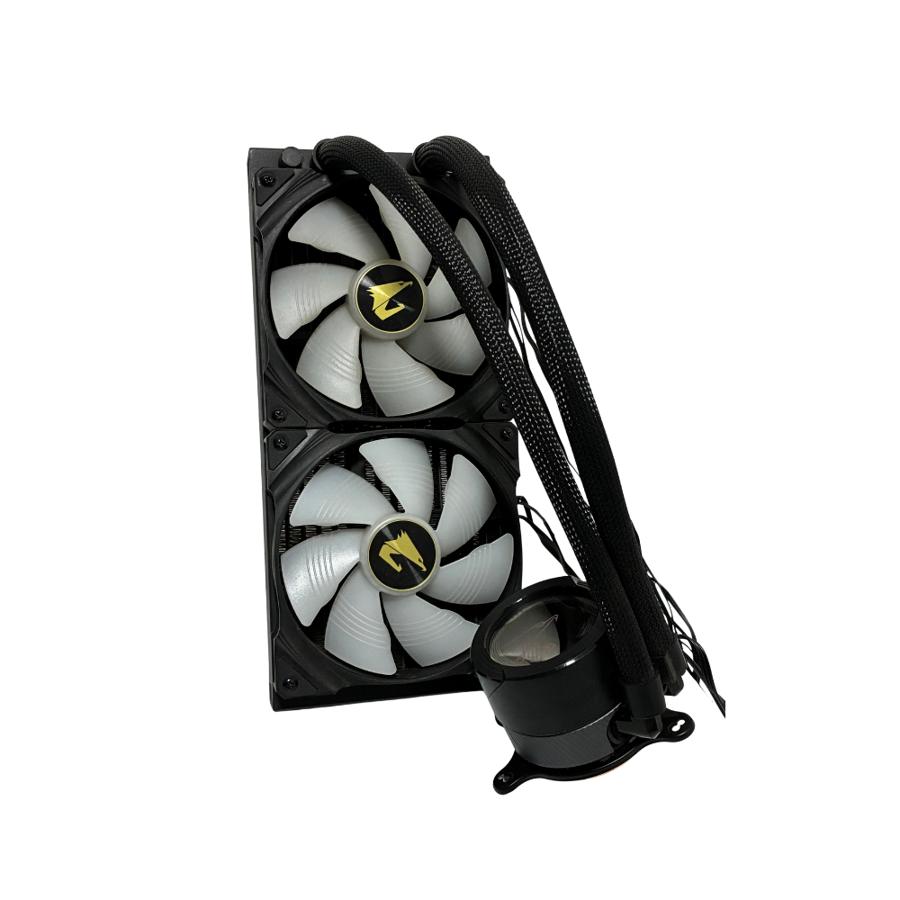 Water Cooler 280mm Aorus WaterForce X 280, Display LCD Personalizável, com suporte AMD -  Usado usado